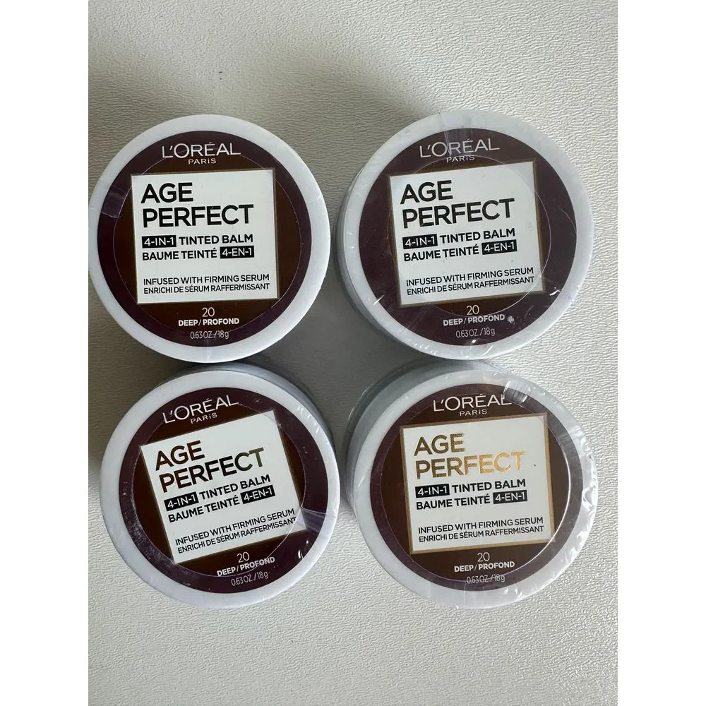 4X  Loreal Paris Age Perfect 4 in 1 Tinted Balm Infused w/ Firming Serum 20 Deep